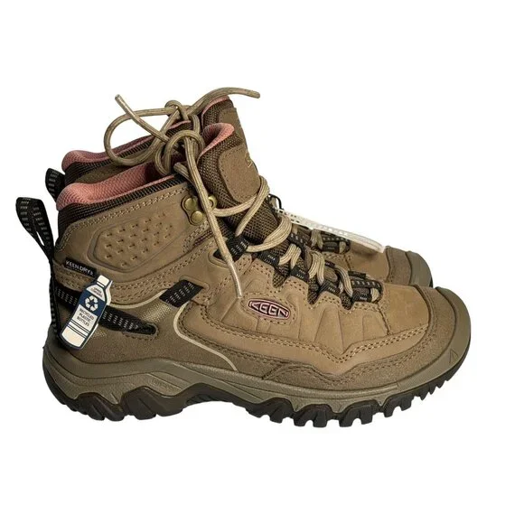 KEEN Targhee IV Waterproof Hiking Boots Womens Brindle Nostalgia Rose NEW SZ 5 - Picture 1 of 10